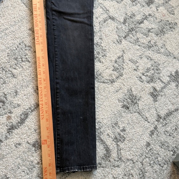 7 For All Mankind Roxanne Black Wash Skinny Zipper Ankle Jeans Womens Size 28 - Picture 8 of 8